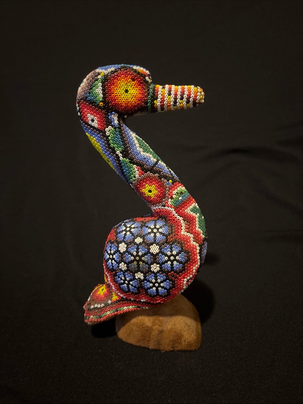 Mexican Handcrafted Beaded Bird Figurine